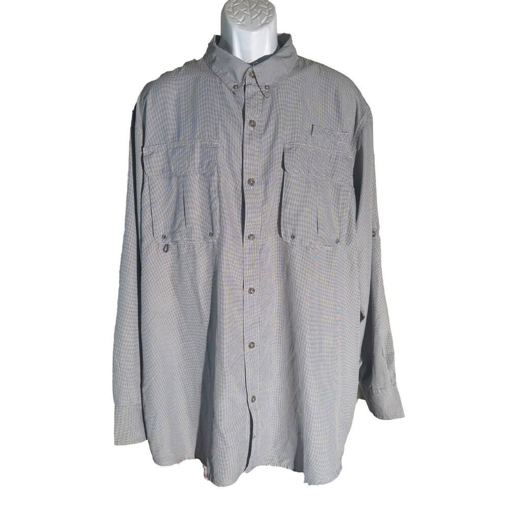 REDHEAD BRAND Men's Long Sleeve Button Down Vented Fishing Shirt 2XL